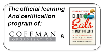 The official learning and certification program of Coffman Organization & Culture Eats Strategy for Lunch